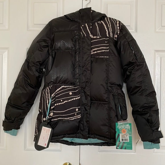 NWT 686 ACC Vagabond women’s black snowboard ski down jacket, size M. - Picture 5 of 15